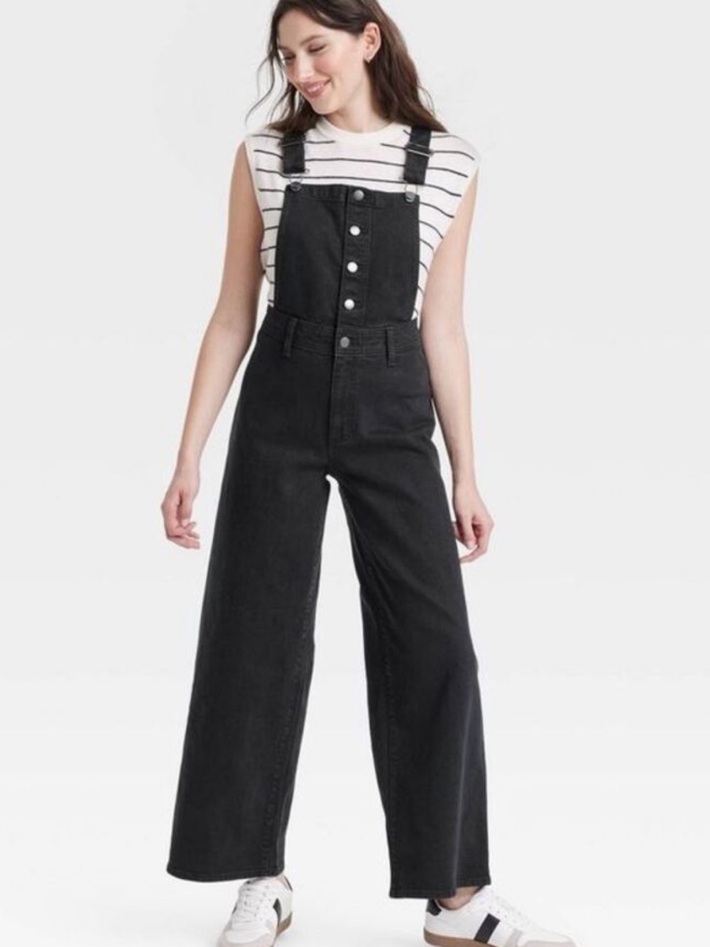Universal Thread Black Wide-Leg Sailor Overalls - Picture 3 of 4